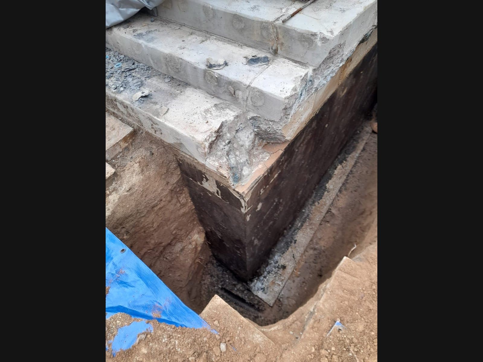 Interior perimeter drain inspection in a Muskoka basement
